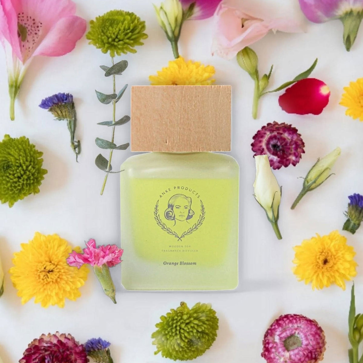 Wooden Top Fragrance Diffuser – Orange Blossom
