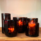 Candle Holder / Vase – Tortoise Shell Glass – view 2