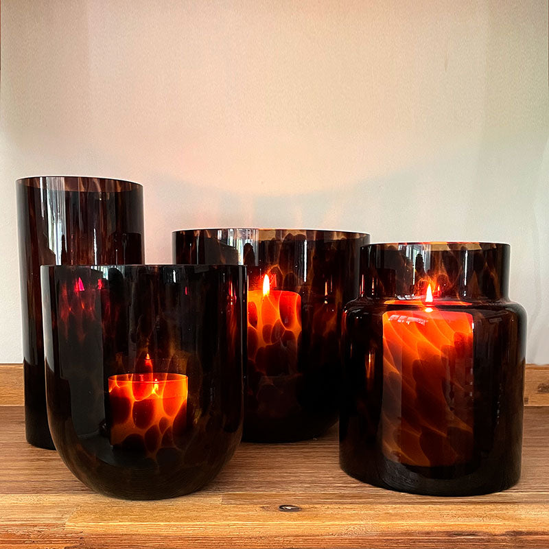 Candle Holder / Vase – Tortoise Shell Glass – view 2