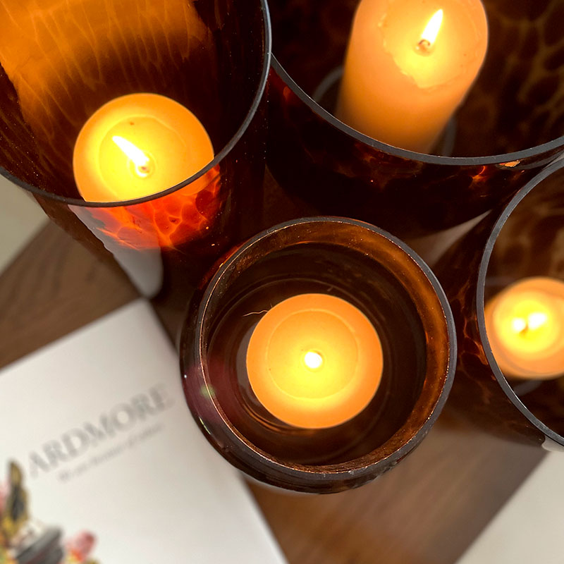 Candle Holder / Vase – Tortoise Shell Glass – view 3