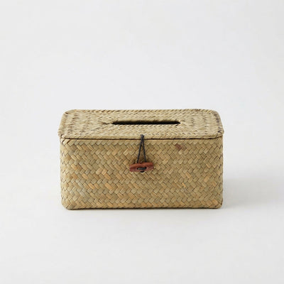 Tissue Box Holder – Rustic Woven Reed