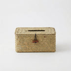 Tissue Box Holder – Rustic Woven Reed
