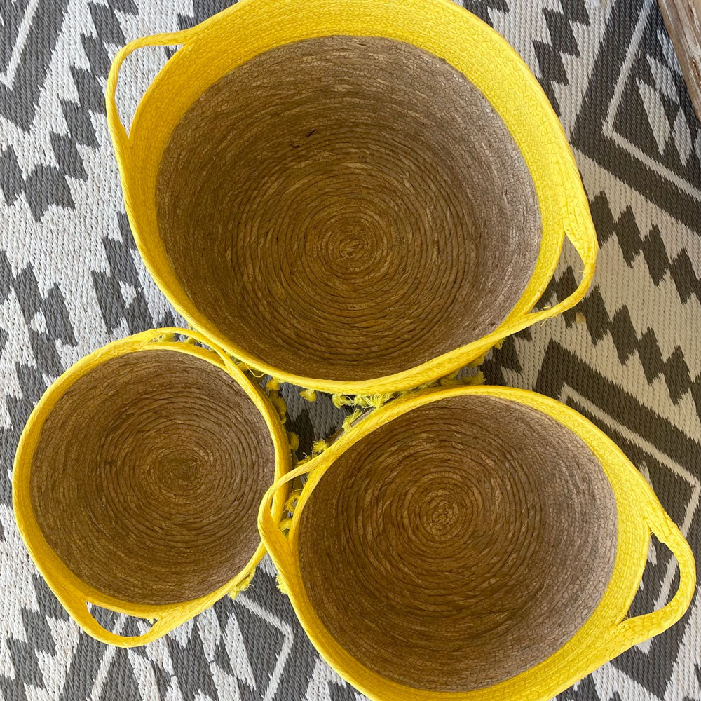 Woven Baskets – Yellow – view 4
