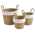 Tassled Boho Woven Baskets – 3 Sizes – view 2