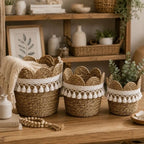 Scalloped Boho Woven Baskets – view 2