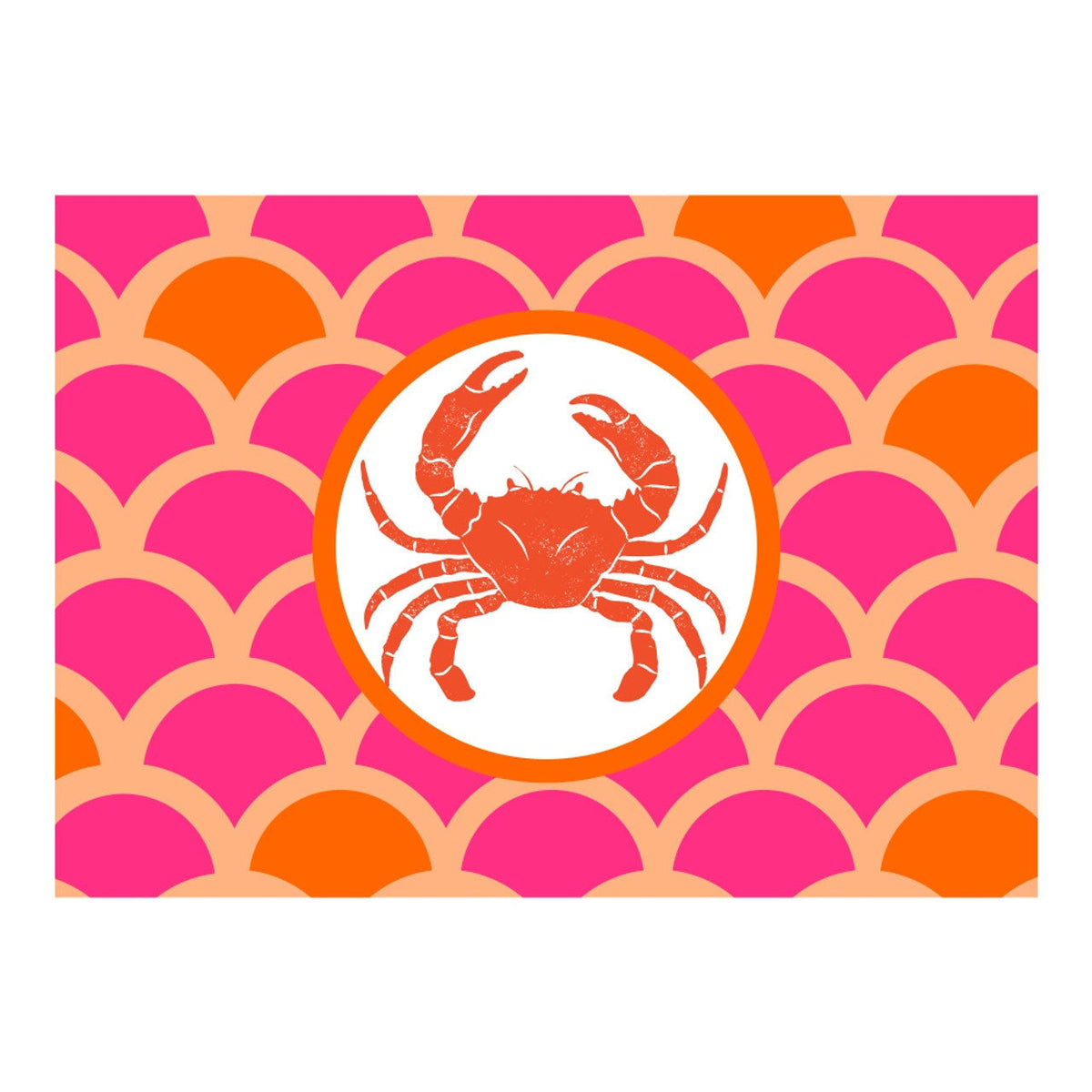 Disposable Placemats – Coral Crab