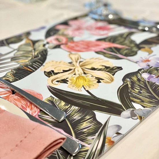 Disposable Placemats – Flamingo Floral – view 3