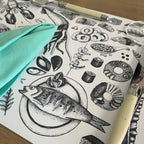 Disposable Placemats – Seafood Illustations – view 4