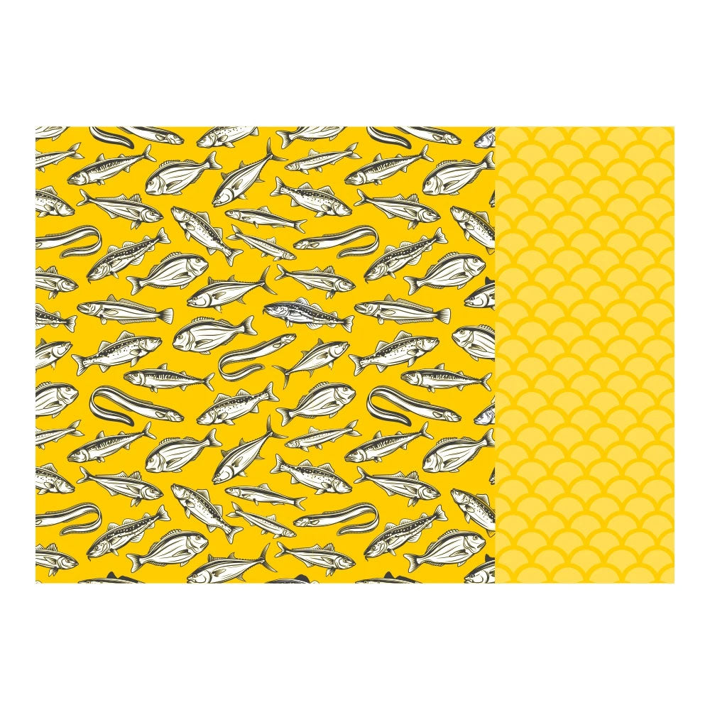 Disposable Placemats – Yellow Fish – view 2