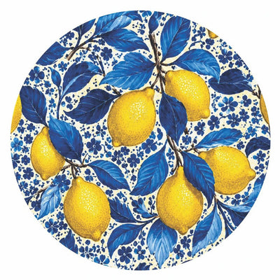 Round Disposable Placemats – Lemons