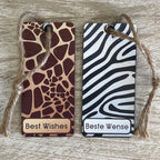 Wooden Gift Tags – Animal Print