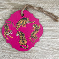 Wooden Gift Tag – Pink Tiger