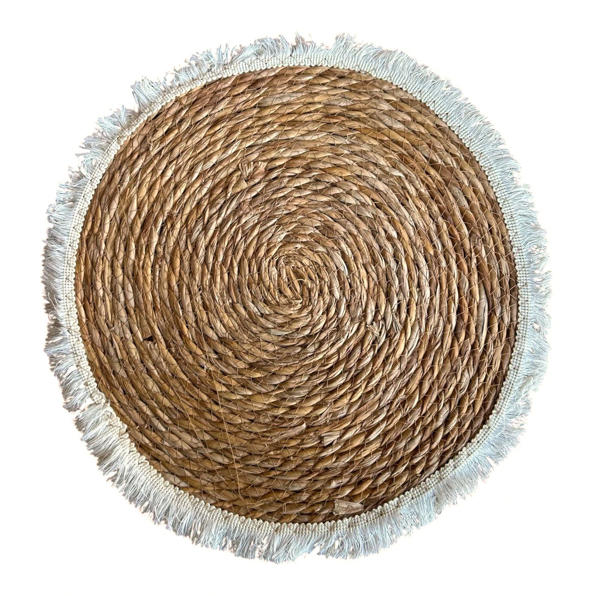 Woven Placemats – White Fringe – view 3