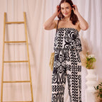 Mirabella Jumpsuit – Black Fern Frond – view 2