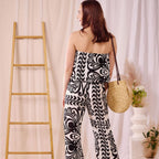 Mirabella Jumpsuit – Black Fern Frond – view 3
