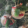 Christmas Baubles – Decorated Hessian