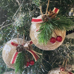 Christmas Baubles – Decorated Hessian