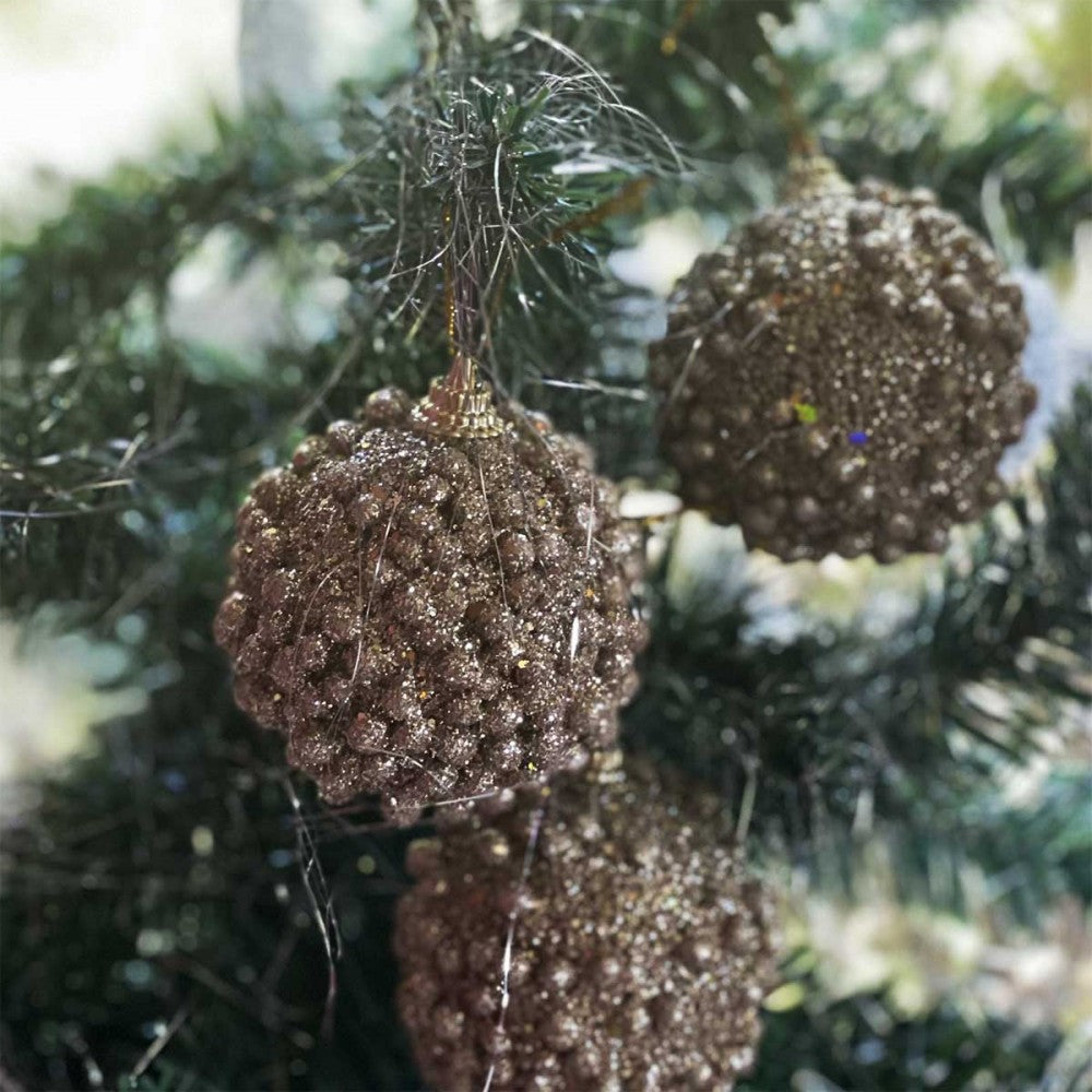 Christmas Baubles – Sparkly Gold