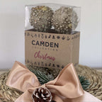 Christmas Baubles – Sparkly Gold – view 2