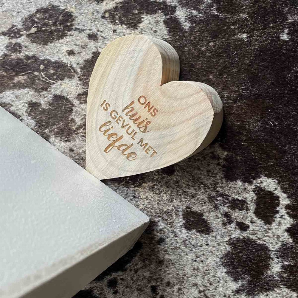 Wooden Heart Wedge Doorstop – view 6