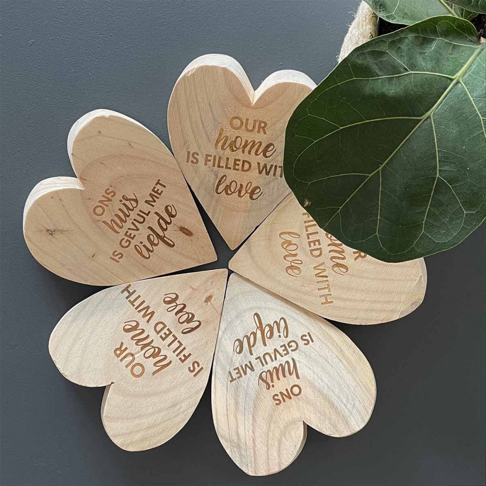 Wooden Heart Wedge Doorstop – view 3