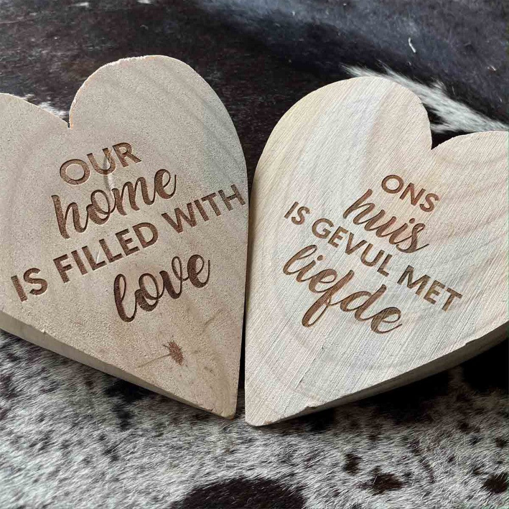 Wooden Heart Wedge Doorstop