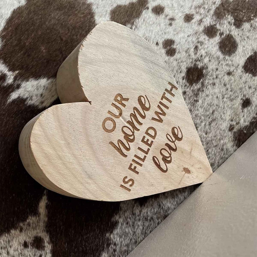 Wooden Heart Wedge Doorstop – view 5