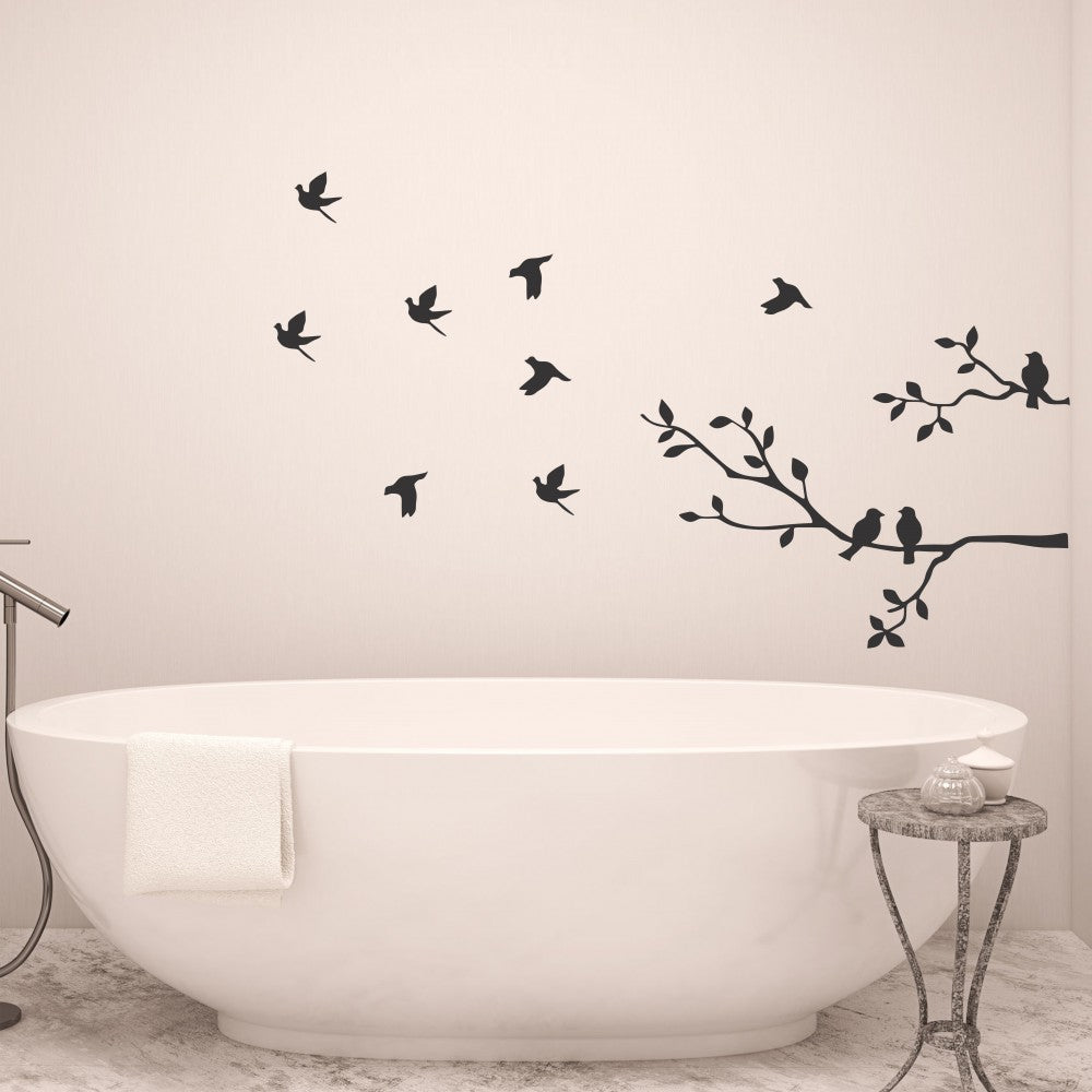 Wall Art – Birds Flying Off Branch