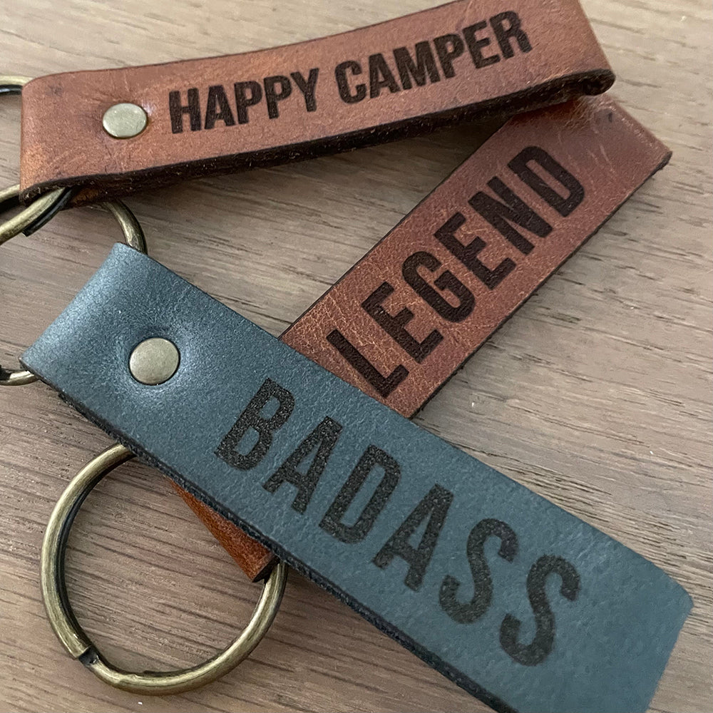 Leather Keyring – Badass – view 2