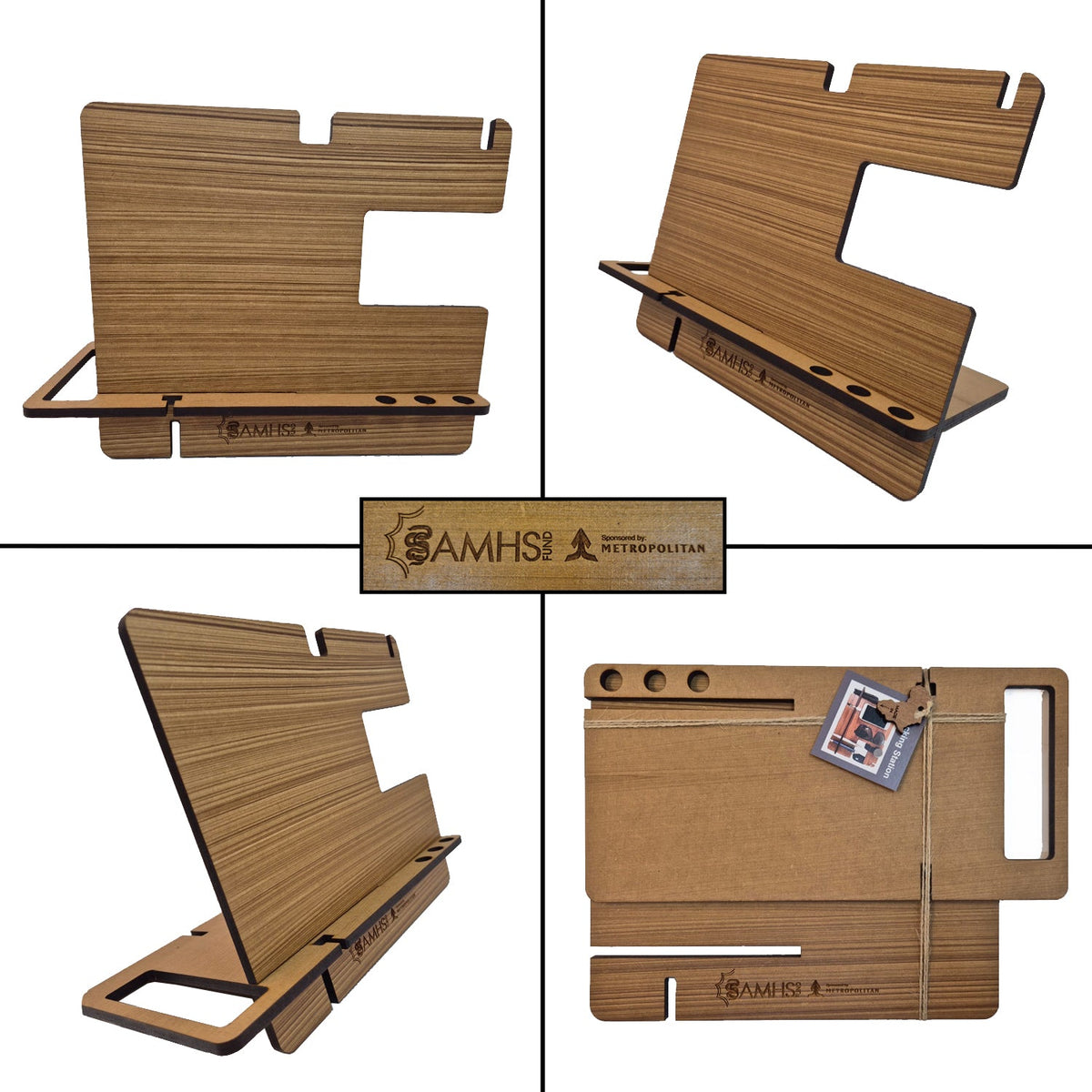 Branded Wooden Docking Station – view 3
