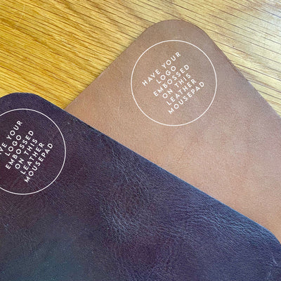 Branded Genuine Leather Mouse Mat