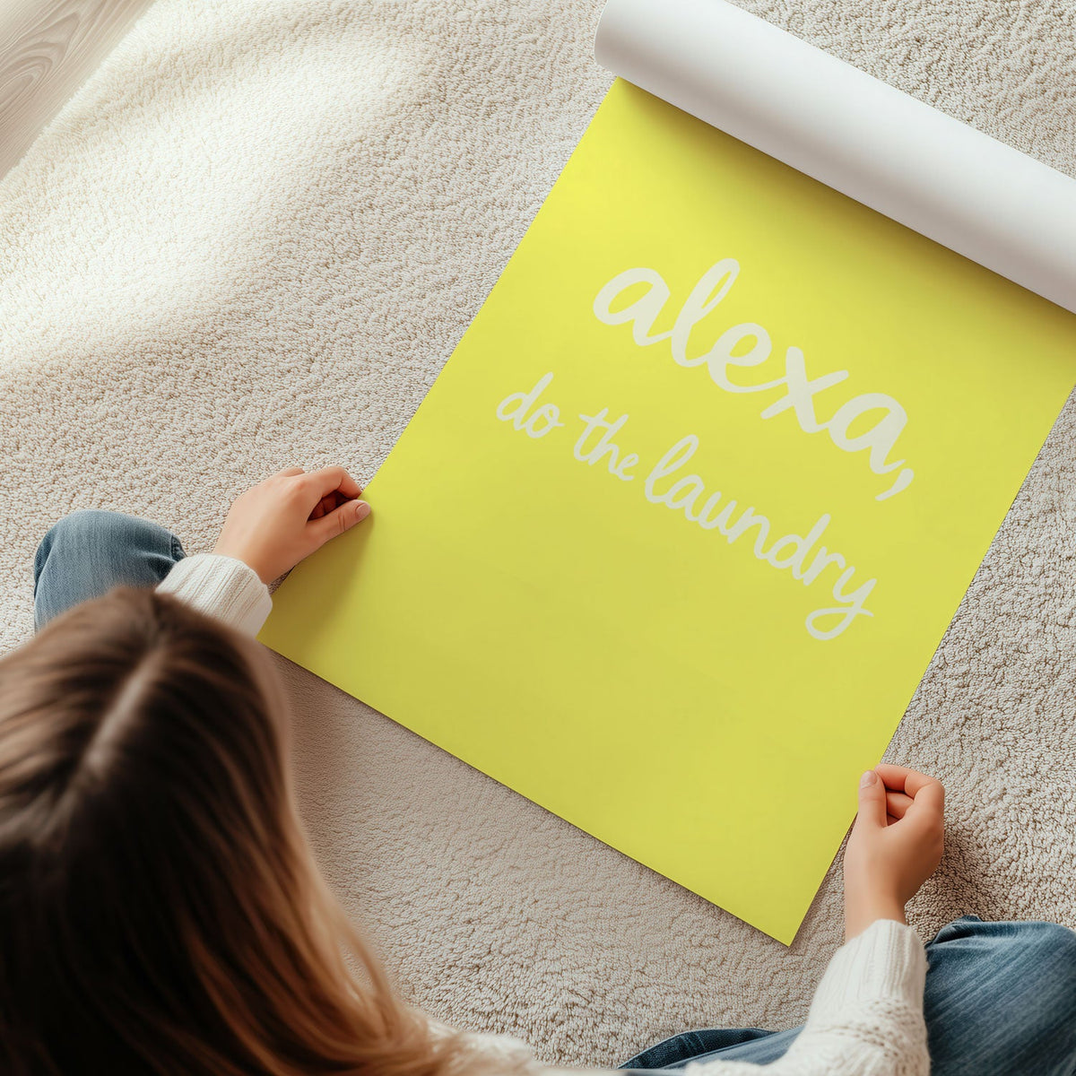 Art Print – Alexa, Do The Laundry! – YELLOW – view 3
