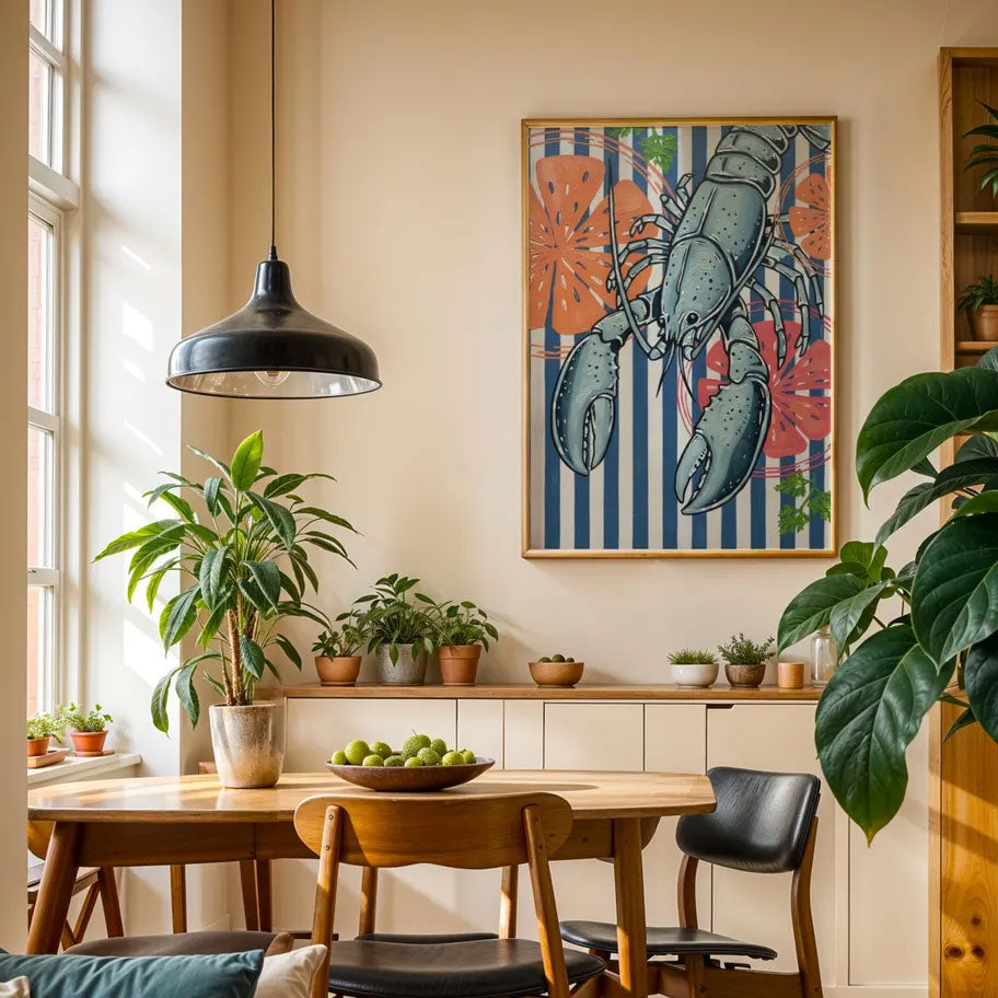 Art Print – Retro Lobster – view 4