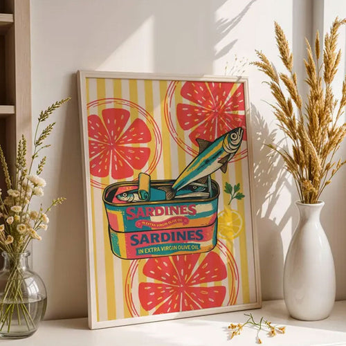 Art Print – Retro Sardines – view 2