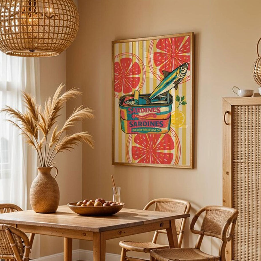Art Print – Retro Sardines – view 3