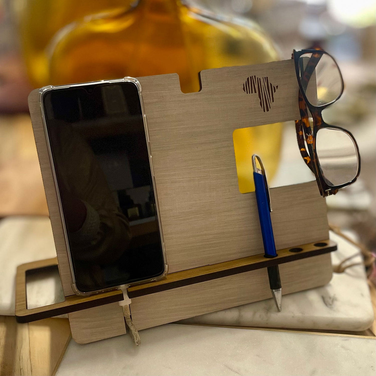 2-Tone Wooden Docking Station – view 4