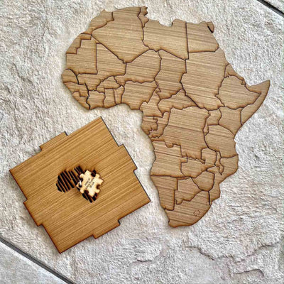 Map of Africa Puzzle – Wooden Box