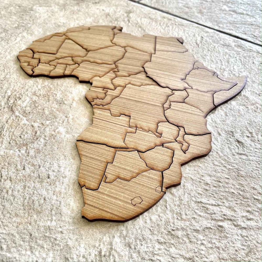 Map of Africa Puzzle – Wooden Box – view 2