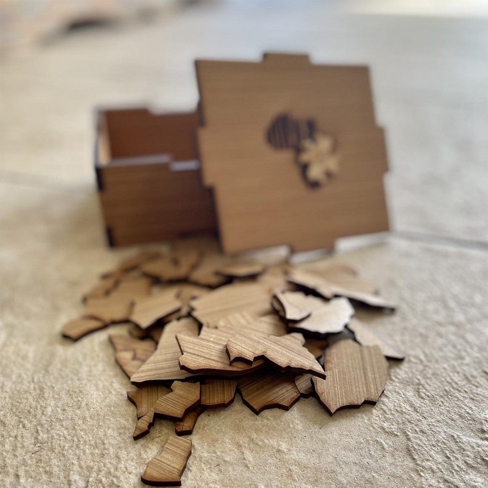 Map of Africa Puzzle – Wooden Box – view 3