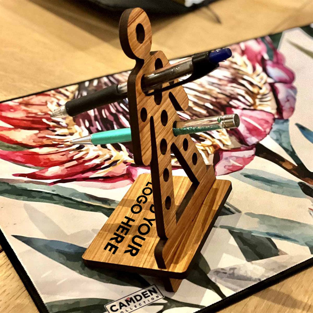 Branded Shot Man Pen Stand – view 2