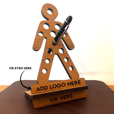 Branded Shot Man Pen Stand