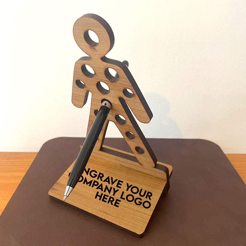 Branded Shot Man Pen Stand – view 4