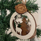 Layered Christmas Bauble – Reindeer Forest – view 3