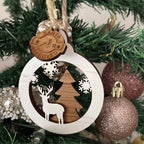 Layered Christmas Bauble – Reindeer Forest