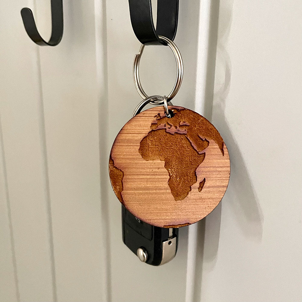 Keyring – Wooden Globe