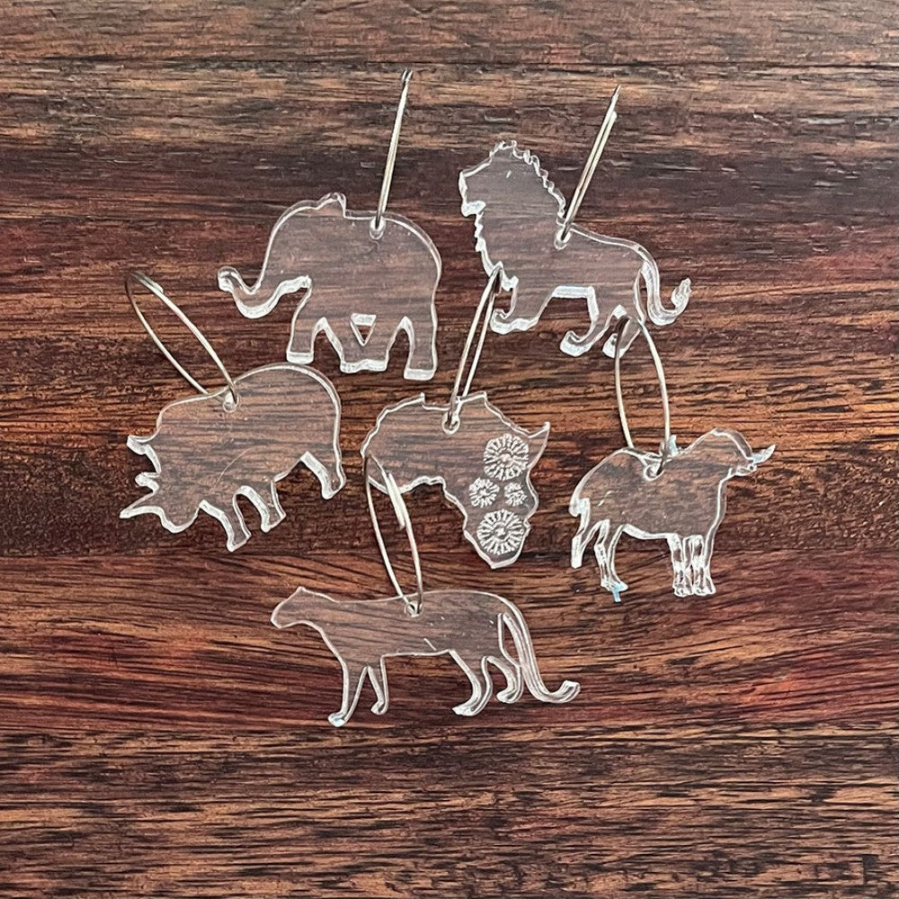 Wine Glass Charms – Big 5 – view 2