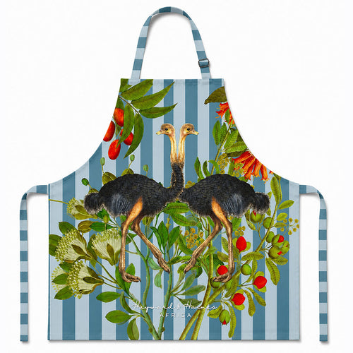 Apron – Blue Ostrich