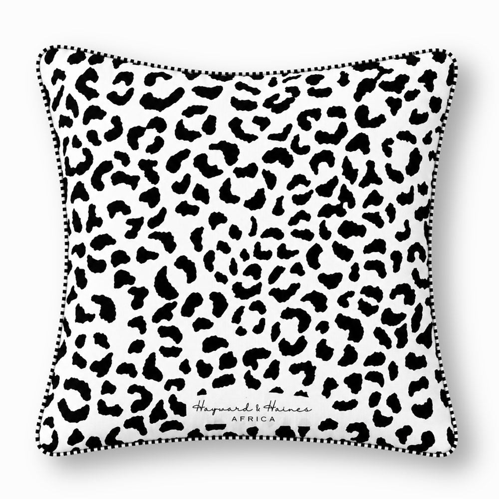 Cushion Cover – Black Leopard Print