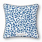 Cushion Cover – Indigo Leopard Print