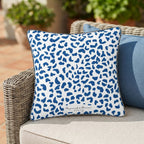 Cushion Cover – Indigo Leopard Print – view 2
